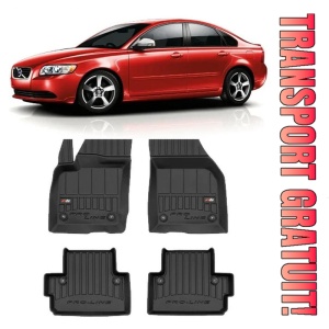 Volvo S40 II, Sedan, Din 2004 - 06.2012 , Set Covorase Auto Tip Tavita Premium 3D, din cauciuc