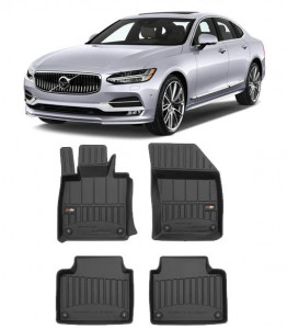 Volvo S90, Sedan, Din 09.2016 - Prezent , Set Covorase Auto Tip Tavita Premium 3D, din cauciuc accesorii pentru autoturismul tau - masina v170604