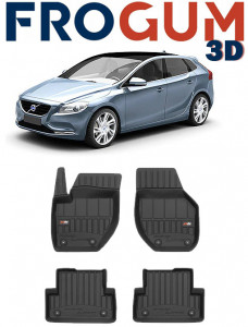 Volvo V40 II, Combi, Din 07.2012 - Prezent , Set Covorase Auto Tip Tavita Premium 3D, din cauciuc accesorii pentru autoturismul tau - masina v170582