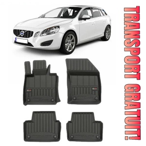 Volvo V60 II, Combi, Din 07.2018 - Prezent , Set Covorase Auto Tip Tavita Premium 3D, din cauciuc