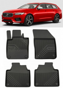 Volvo V90 II Din 09.2016 - Prezent, Combi , Set Covorase Auto Tip Tavita Premium 3D, din cauciuc accesorii pentru autoturismul tau - masina v166144