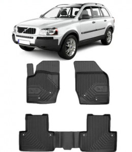 Volvo Xc90 I Din 2002 - 04.2015, Suv , Set Covorase Auto Tip Tavita Premium 3D, din cauciuc accesorii pentru autoturismul tau - masina v164071