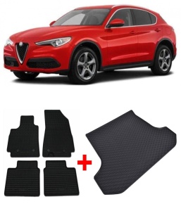 Alfa Romeo Stelvio Set Covorase + tavita portbagaj auto Alfa Romeo Stelvio Facelift fabricatie 2020 - prezent, caroserie suv - Img 2