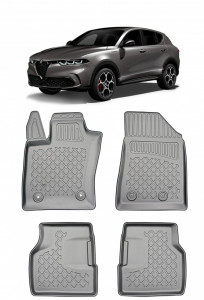 Alfa Romeo Tonale Din 05.2022 - Prezent, Suv , Set Covorase Auto Tip Tavita Premium 3D, din cauciuc accesorii pentru autoturismul tau - masina v163415