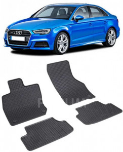Audi A3 8Y, Sedan, fabricat din 04.2020 - Prezent, set covorase auto dedicate, din cauciuc 100% Premium accesorii pentru autoturismul tau - masina v154162