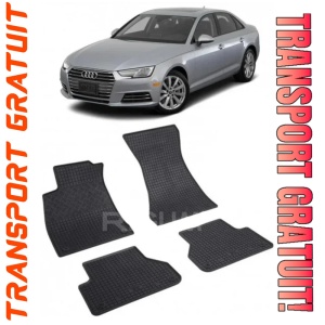 Audi A4 B9, Sedan, fabricat din 11.2015 - Prezent, set covorase auto dedicate, din cauciuc 100% Premium