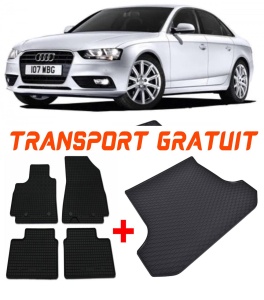 Audi A4 Set Covorase + tavita portbagaj auto Audi A4 B8 fabricatie 01.2008 - 10.2015, caroserie sedan accesorii pentru autoturismul tau - masina v1608