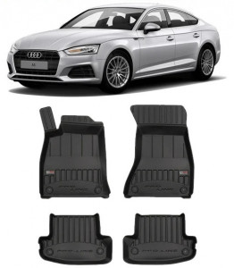 Audi A5 F5, Coupe, Din 10.2016 - Prezent , Set Covorase Auto Tip Tavita Premium 3D, din cauciuc accesorii pentru autoturismul tau - masina v171487