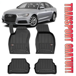 Audi A6 C5 Allroad Din 1999 - 2006, Combi , Set Covorase Auto Tip Tavita Premium 3D, din cauciuc