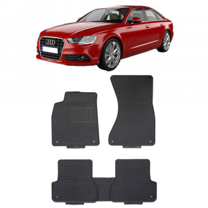 Audi A6 (C7) (2011-2018) Set 5 covorase auto cauciuc Exclusive Line accesorii pentru autoturismul tau - masina v237833