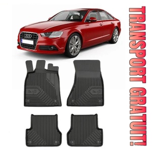 Audi A6 C7 Din 03.2011 - 05.2018, Sedan , Set Covorase Auto Tip Tavita Premium 3D, din cauciuc