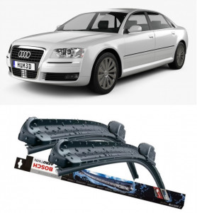 Audi A8 D3 Set 2 stergatoare parbriz Bosch Bosch Aerotwin 60 cm/60 cm compatibile cu Audi A8 D3 (4E2, 4E8) din 2002-2010 (60 cm / 60 cm) accesorii pentru autoturismul tau - masina v123530