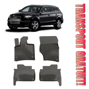 Audi Q7 4L Din 03.2006 - 05.2015, Suv , Set Covorase Auto Tip Tavita Premium 3D, din cauciuc
