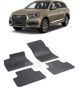 Audi Q7 4M, Suv, fabricat din 06.2015 - Prezent, set covorase auto dedicate, din cauciuc 100% Premium accesorii pentru autoturismul tau - masina v160005