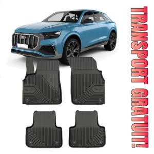 Audi Q8 4M Din 07.2018 - Prezent, Suv , Set Covorase Auto Tip Tavita Premium 3D, din cauciuc
