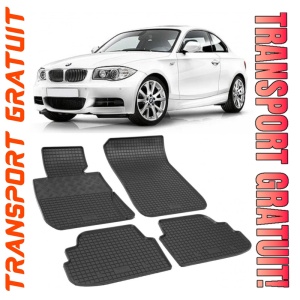 Bmw Seria 1 E82 fabricat din 2007 - 2013, Coupe, set covorase auto dedicate, din cauciuc 100% Premium