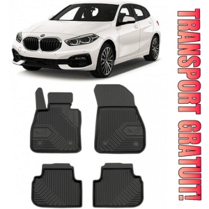Bmw Seria 1 F40 Din 09.2019 - Prezent, Hatchback , Set Covorase Auto Tip Tavita Premium 3D, din cauciuc
