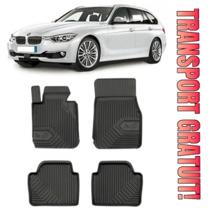 Bmw Seria 3 F31 Din 12.2012 - 02.2019, Combi, Fara X-DrIVe , Set Covorase Auto Tip Tavita Premium 3D, din cauciuc