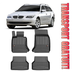 Bmw Seria 5 E61 Din 06.2004 - 2010, Combi , Set Covorase Auto Tip Tavita Premium 3D, din cauciuc