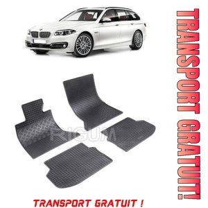 Bmw Seria 5 F11, Combi, fabricat din 03.2010 - 2013, Fara X-DrIVe, set covorase auto dedicate, din cauciuc 100% Premium - Transport Gratuit