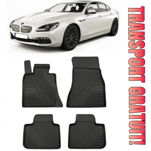 Bmw Seria 6 G32 Din 11.2017 - Prezent, Gran Turismo , Set Covorase Auto Tip Tavita Premium 3D, din cauciuc