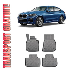 Bmw X4 G02, Suv, Din 04.2018 - Prezent , Set Covorase Auto Tip Tavita Premium 3D, din cauciuc