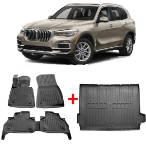 BMW X5 Set Covorase + tavita portbagaj auto BMW X5 G05 fabricatie 11.2018 - prezent, caroserie suv - Img 2
