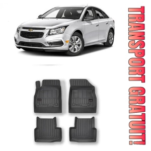 Chevrolet Cruze, Din 2015 - Prezent , Set Covorase Auto Tip Tavita Premium 3D, din cauciuc