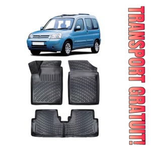 Citroen Berlingo 1996-2013 Set 4 covorase auto din cauciuc tip tavita premium line 3D