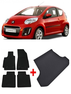 Citroen C1 Set Covorase + tavita portbagaj auto Citroen C1 II fabricatie 07.2014 - prezent, caroserie hatchback - Img 2