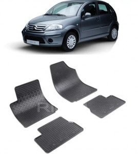 Citroen C3 I, Hatchback, fabricat din 2002 - 2009, set covorase auto dedicate, din cauciuc 100% Premium accesorii pentru autoturismul tau - masina v157709
