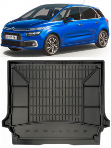 Citroen C4 Grand Picasso I Van din 10.2006 - 08.2013, Tavita Pentru Portbagaj Lux Premium Dedicata, Rand 3 Culcat *1 accesorii pentru autoturismul tau - masina v186205
