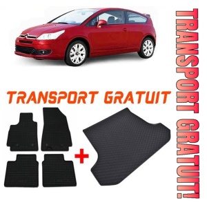 Citroen C4 I Hatchback din 2004 - 2010 *3, Set Covorase + tavita portbagaj auto