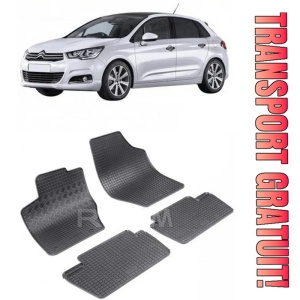 Citroen C4 I, Hatchback, fabricat din 2004 - 2010, set covorase auto dedicate, din cauciuc 100% Premium