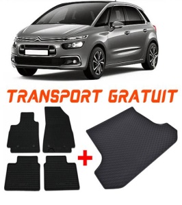 Citroen C4 Picasso II Van din 07.2013 - 11.2020, Set Covorase + tavita portbagaj auto Portbagaj Inferior *2 accesorii pentru autoturismul tau - masina v1260