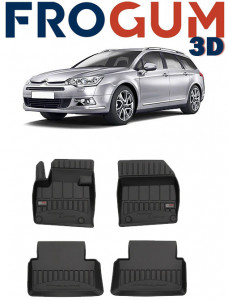 Citroen C5 II, Combi, Din 2008 - 05.2017 , Set Covorase Auto Tip Tavita Premium 3D, din cauciuc accesorii pentru autoturismul tau - masina v170840