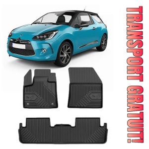 Citroen DS7 Crossback Din 02.2018 - Prezent, Suv , Set Covorase Auto Tip Tavita Premium 3D, din cauciuc
