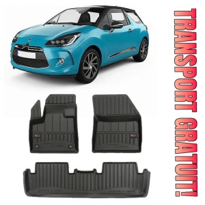 Citroen DS7 Crossback, Suv, Din 02.2018 - Prezent , Set Covorase Auto Tip Tavita Premium 3D, din cauciuc