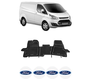 Covoras Camion Tir FORD TRANSIT CUSTOM V362 Van (FY, FZ) din 2012-2023, Auto, 4x Stickere auto cu FORD