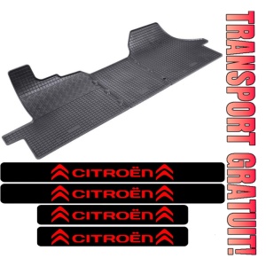 Covorase Citroen Jumper II, Van, din 2006 - prezent, 3 locuri si set 4 stickere protectie praguri Citroen