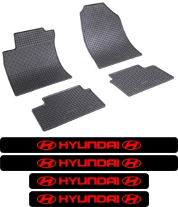 Covorase Hyundai i30 III, Combi, din 02.2020 - prezent si set 4 stickere protectie praguri Hyundai accesorii pentru autoturismul tau - masina v3519
