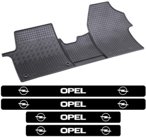 Covorase Opel Zafira Life din 2020 - prezent (covorase fata) si set 4 stickere protectie praguri Opel accesorii pentru autoturismul tau - masina v3251