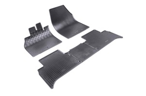 Covorase Renault Grand Scenic III, Van, din 04.2009 - 11.2016 si set 4 stickere protectie praguri Renault accesorii pentru autoturismul tau - masina v3362
