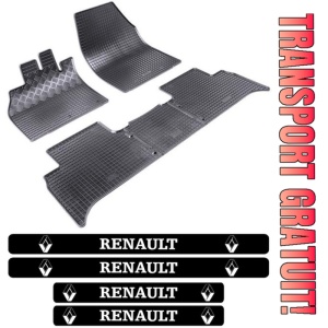 Covorase Renault Scenic III, Van, din 04.2009 - 11.2016 si set 4 stickere protectie praguri Renault