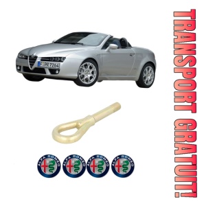 Cui carlig remorcare, tractare auto ALFA ROMEO SPIDER (939_) din 2006-2011, Otel, Cri-Flo, 4 Stickere cu ALFA ROMEO