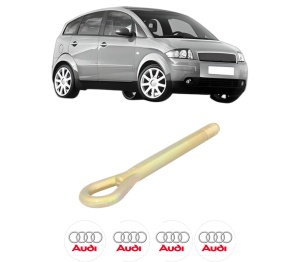 Cui carlig remorcare, tractare auto AUDI A2 (8Z0) din 2000-2005, Otel, Cri-Flo, 4 Stickere cu AUDI - Img 2