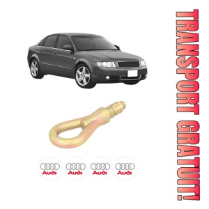 Cui carlig remorcare, tractare auto AUDI A4 B6 (8E2) din 2000-2004, Otel, Cri-Flo, 4 Stickere cu AUDI