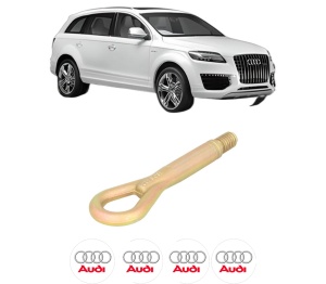 Cui carlig remorcare, tractare auto AUDI Q7 (4LB) din 2006-2015, Otel, Cri-Flo, 4 Stickere cu AUDI - Img 2