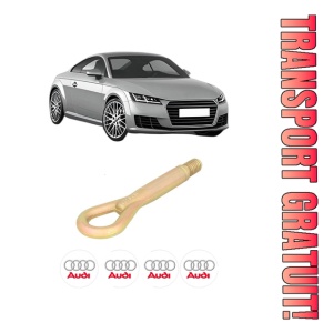 Cui carlig remorcare, tractare auto AUDI TT (FV3, FVP) din 2014-2018, Otel, Cri-Flo, 4 Stickere cu AUDI