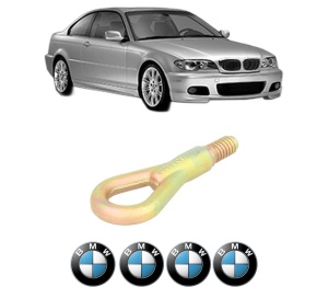 Cui carlig remorcare, tractare auto BMW Seria 3 Coupe (E46) din 1998-2006, Otel, Cri-Flo, 4 Stickere cu BMW - Img 2